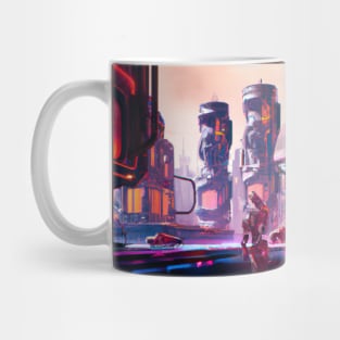 Synthwave city of the future Mug